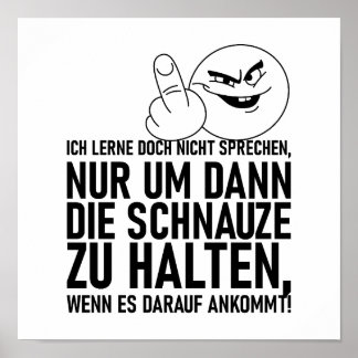 ICH LERNE DOCH NICHT SPRECHEN POSTER
