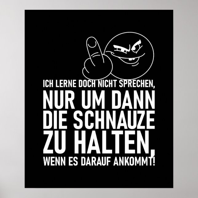 ICH LERNE DOCH NICHT SPRECHEN POSTER (Front)