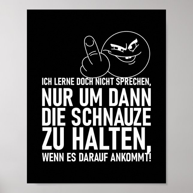 ICH LERNE DOCH NICHT SPRECHEN POSTER (Front)