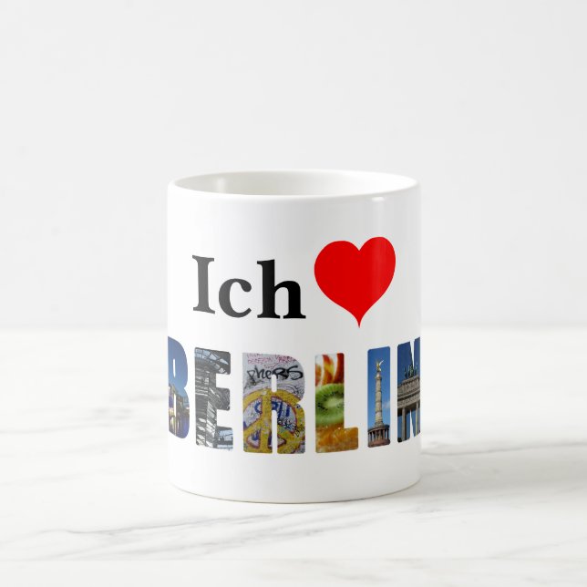Ich Liebe Berlin Germany City Travel Photos Coffee Mug (Center)
