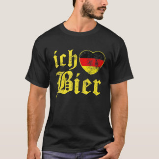 Ich Liebe Bier Funny German Beer Germany Flag Okto T-Shirt