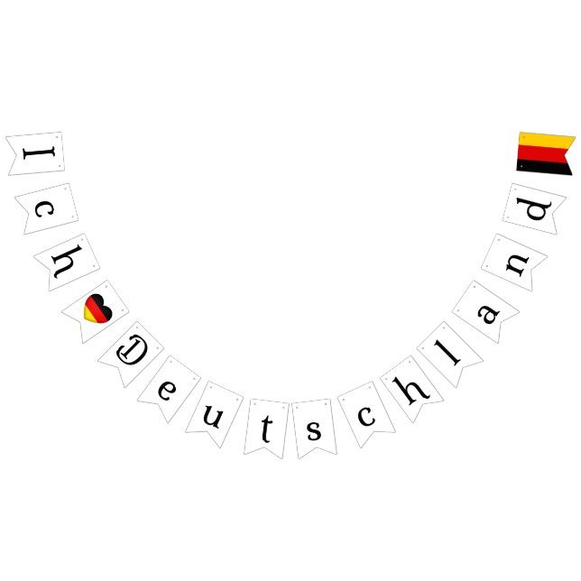 "Ich Liebe Deutschland" I Heart Germany  Bunting Flags (All)