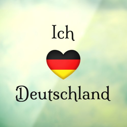 Ich Liebe Deutschland I Heart Germany  Window Cling