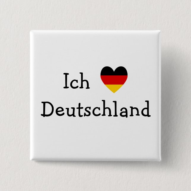 Ich liebe Deutschland Pinback Button (Front)