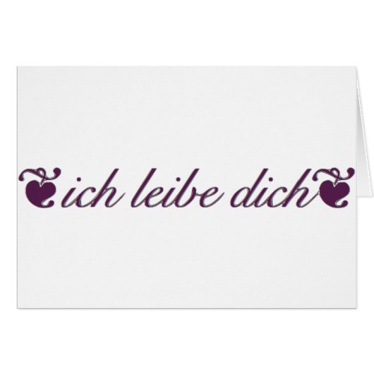ich liebe dich (Front Horizontal)