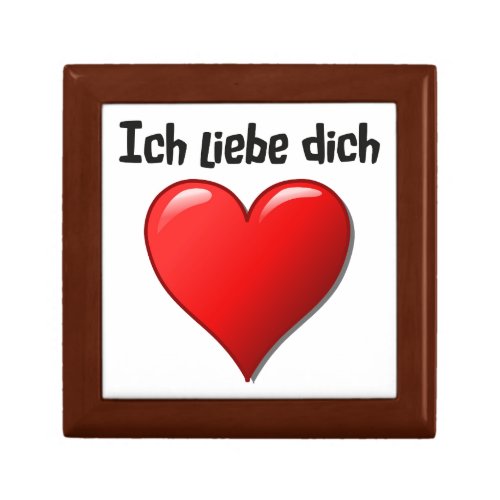 Ich liebe dich _ I love you in German Jewelry Box