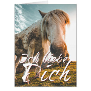 Ich liebe dich mit schauenden Pferd Card