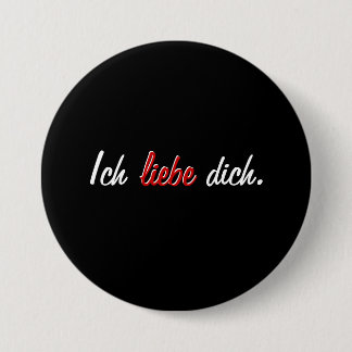 Ich liebe dich. pinback button