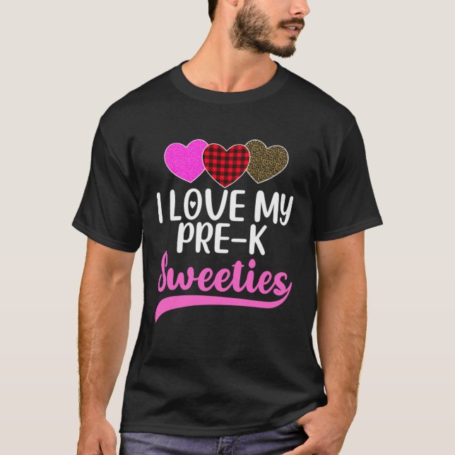 Ich liebe meine Pre K Sweeties Hearts Valentine s  T-Shirt (Front)