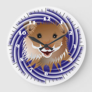 Ich liebe meinen kleinen Hamster Uhr Large Clock