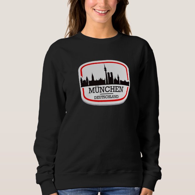Ich Liebe München Tee  Cool Munich Skyline Graphic (Front)