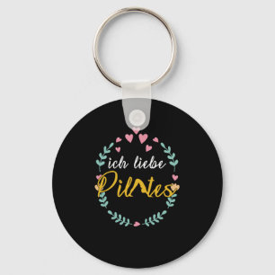 Ich Liebe Pilates Relaxation Muscle Exercise Gift Keychain
