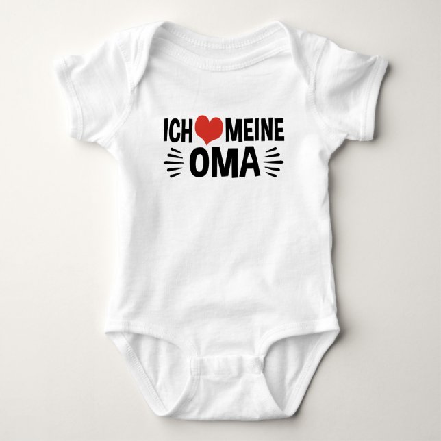 Ich Meine Oma Baby Bodysuit (Front)
