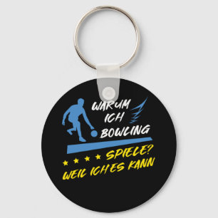 Ich Spiele Bowling Bowler Bowling Ball Strike Gift Keychain