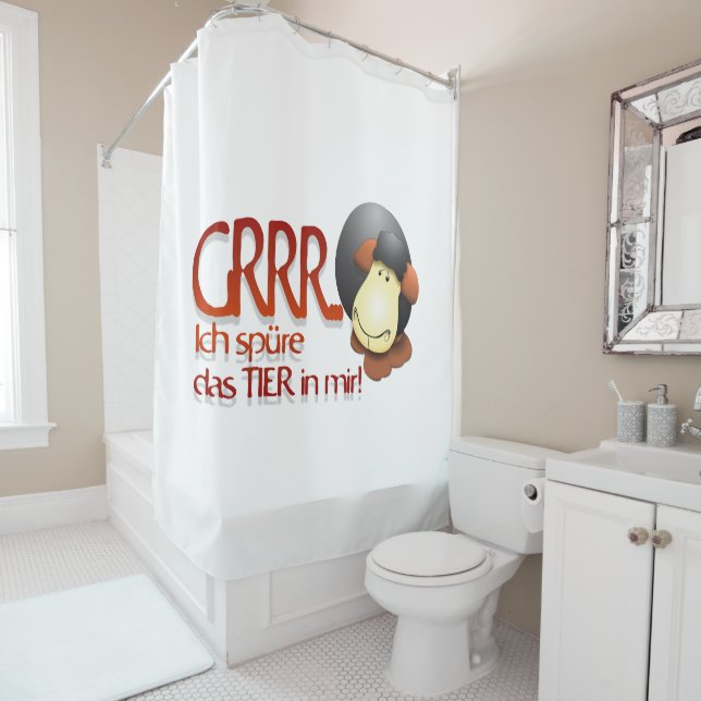 "Ich spüre das Tier in mir!" Shower Curtain (In Situ)