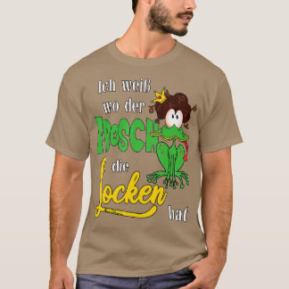 Ich weibwo der Frosch die Locken hat funny animal T-Shirt