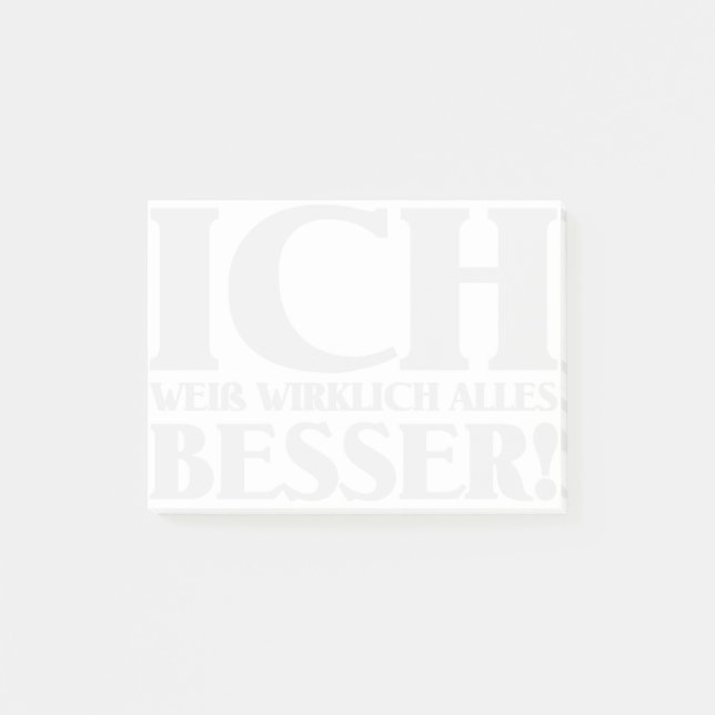 Ich weiß wirklich alles Besser! Notes (Front)
