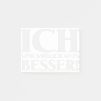 Ich weiß wirklich alles Besser! Post-it Notes