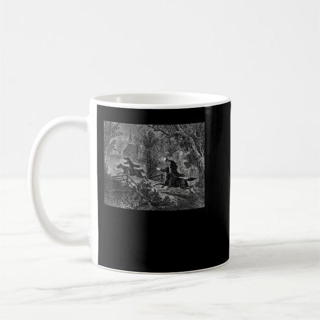 Ichabod Crane Legend of Sleepy Hollow Headless Hor Coffee Mug (Left)