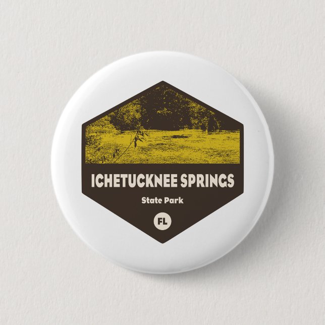 Ichetucknee Springs State Park Florida Button (Front)