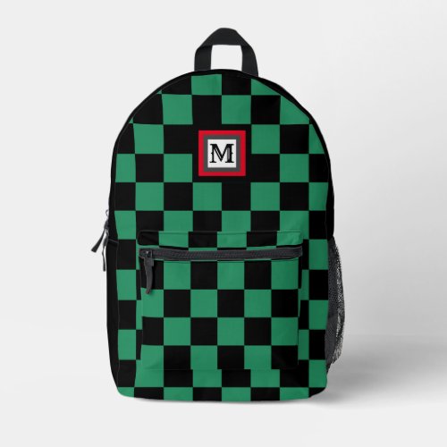 Ichimatsu Checkered Japanese Pattern Printed Backpack