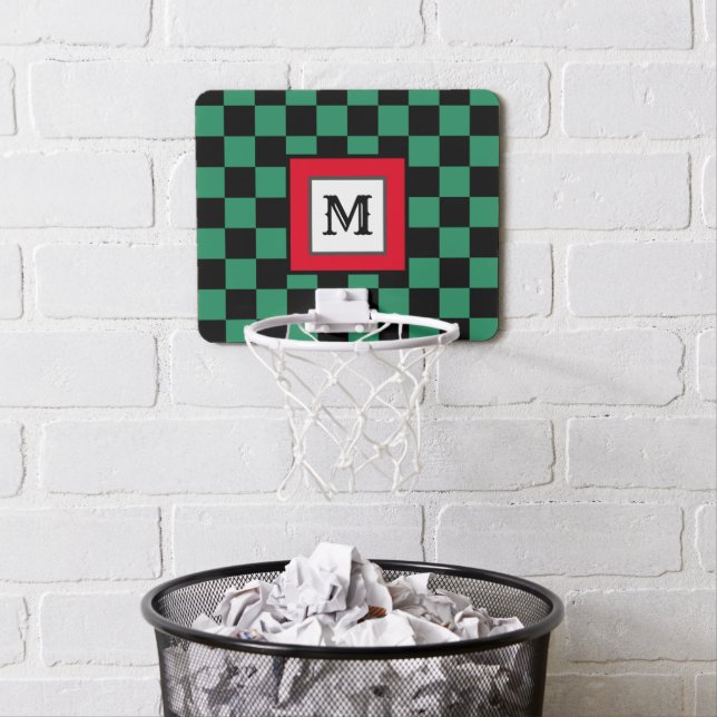 Ichimatsu Checkered pattern Mini Basketball Hoop (In Situ)