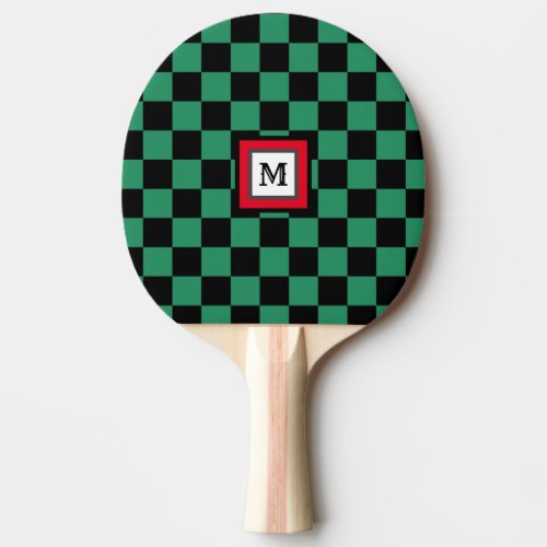 Ichimatsu Checkered pattern Ping Pong Paddle