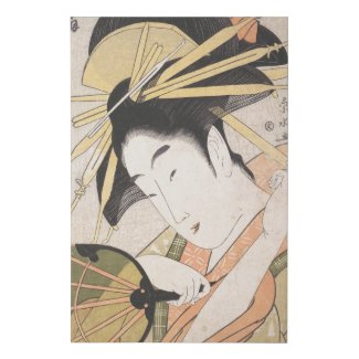 Ichirakutei Eisui a Beauty japanese oriental lady Faux Canvas Print