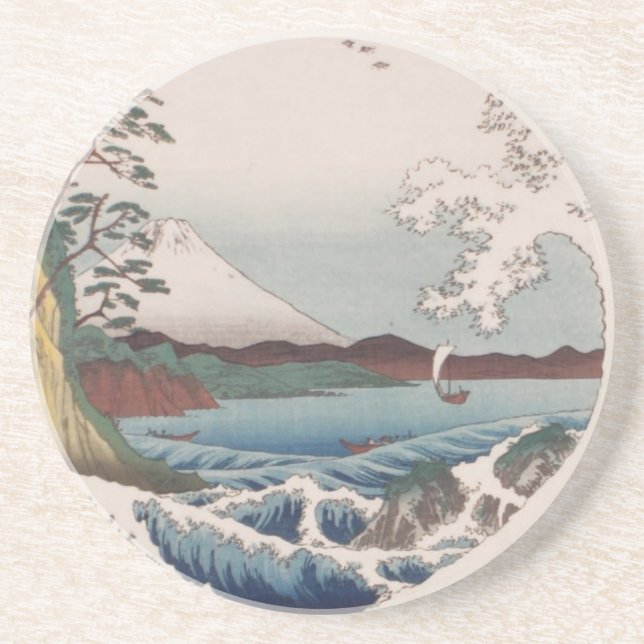 Ichiryusai Hiroshige Coasterh Drink Coaster (Front)
