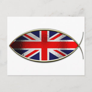 Ichthus - British Flag Postcard