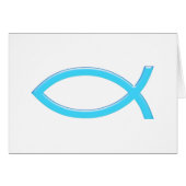 Ichthus - Christian Fish Symbol - Blue (Front Horizontal)