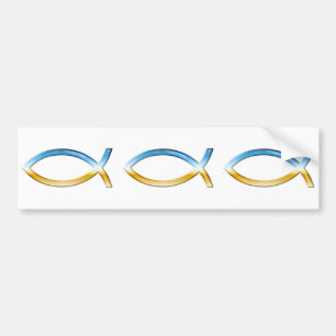 Ichthus   Christian Fish Symbol Bumper Sticker