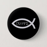 Ichthus - Christian Fish Symbol Pinback Button