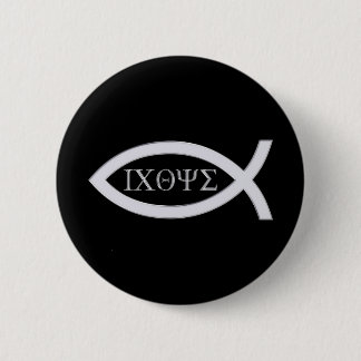 Ichthus - Christian Fish Symbol Pinback Button