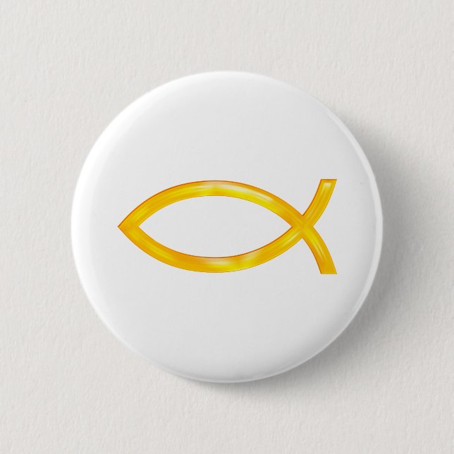Ichthus - Christian Fish Symbol Pinback Button (Front)