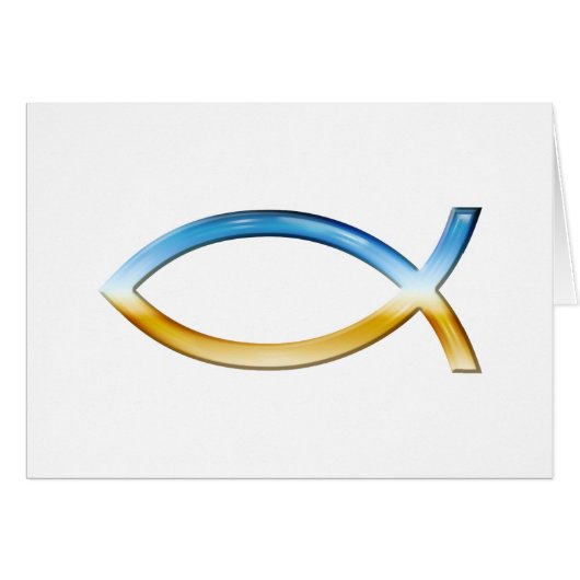 Ichthus - Christian Fish Symbol Sky & Ground Cards (Front Horizontal)