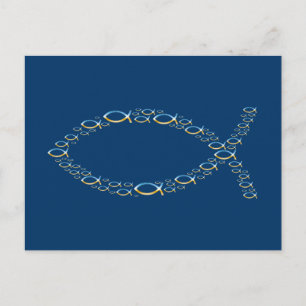 Ichthus - Christian Fish Symbol - Small Fishes Postcard