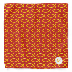 Ichthus - Christian Fish Symbol with Monogram Bandana