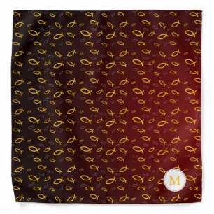 Ichthus - Christian Fish Symbol with Monogram Bandana
