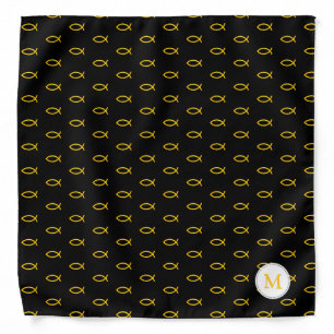 Ichthus - Christian Fish Symbol with Monogram Bandana