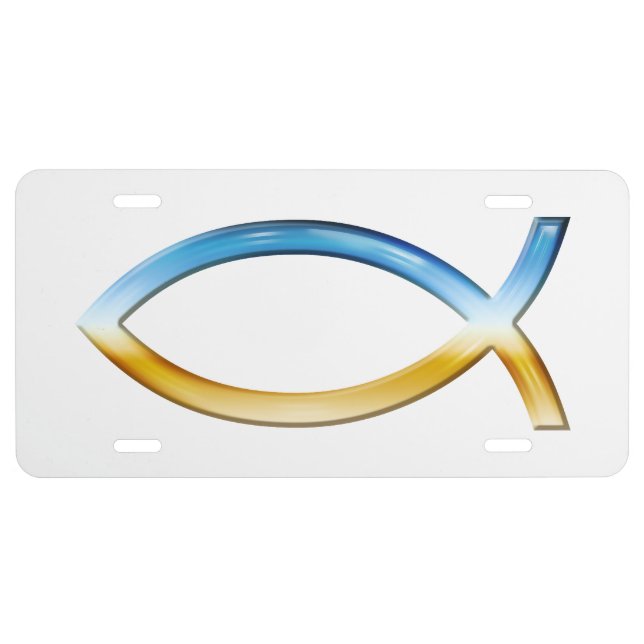 Ichthus Chrome License Plate (Front)
