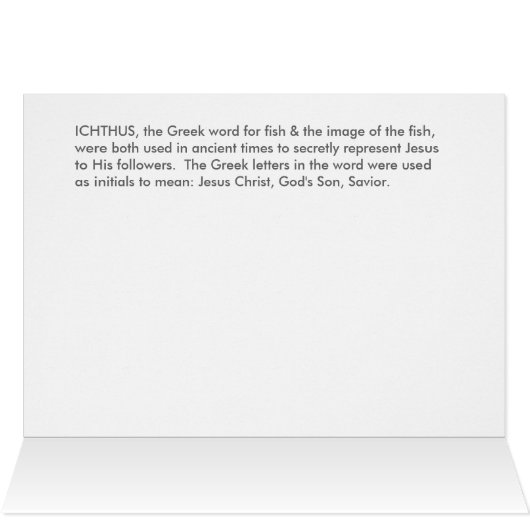 ICHTHUS: Jesus Fish Symbol (Inside Horizontal (Top))