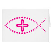 Ichthus Pink Christian Fish (Front Horizontal)