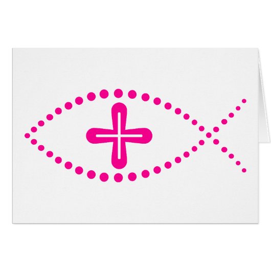Ichthus Pink Christian Fish (Front Horizontal)