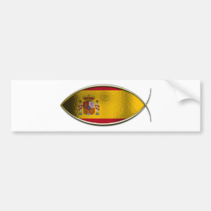 Ichthus - Spanish Flag Bumper Sticker