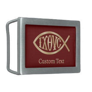 Ichthys Christian Symbol Belt Buckle