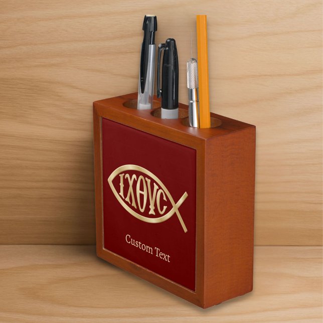 Ichthys Christian Symbol Desk Organizer (Creator Uploaded)
