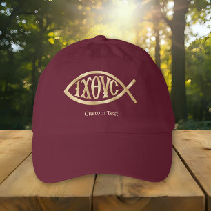 Ichthys Christian Symbol Hat