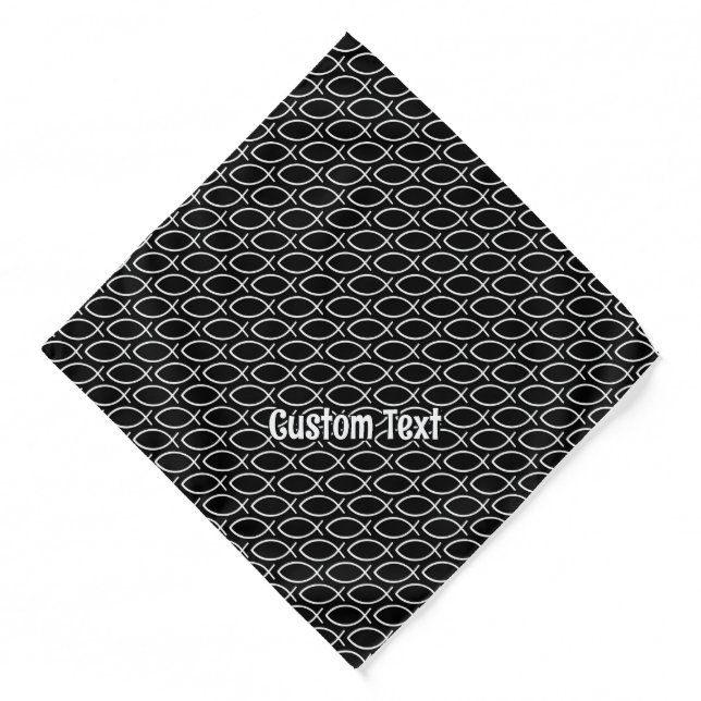 Ichthys Christian Symbol Pattern Bandana (Front)