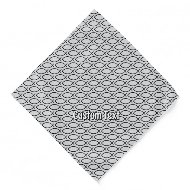 Ichthys Christian Symbol Pattern Bandana (Front)